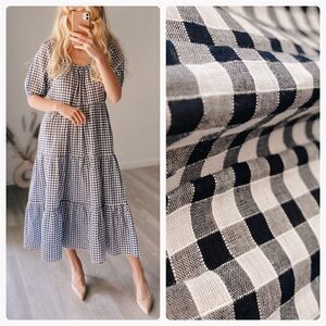 Puff Sleeves Mango Gingham Dress